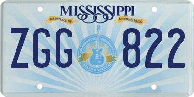 MS license plate ZGG822