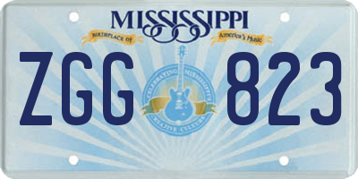 MS license plate ZGG823
