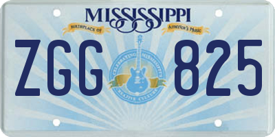 MS license plate ZGG825