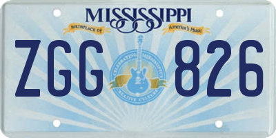 MS license plate ZGG826