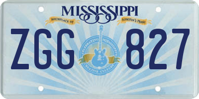 MS license plate ZGG827