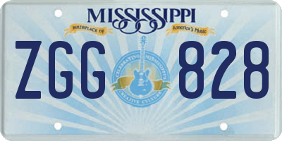 MS license plate ZGG828