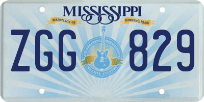 MS license plate ZGG829