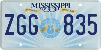 MS license plate ZGG835