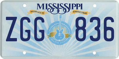 MS license plate ZGG836