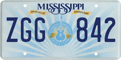 MS license plate ZGG842