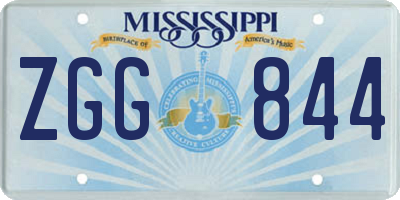 MS license plate ZGG844