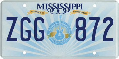MS license plate ZGG872