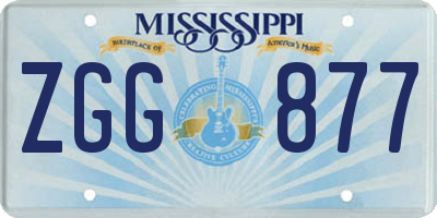 MS license plate ZGG877