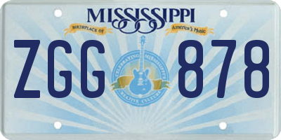 MS license plate ZGG878