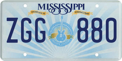 MS license plate ZGG880