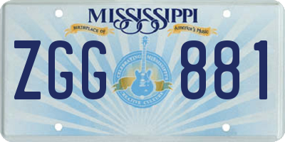 MS license plate ZGG881