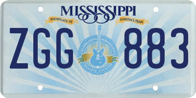 MS license plate ZGG883