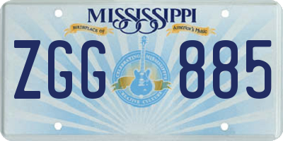 MS license plate ZGG885