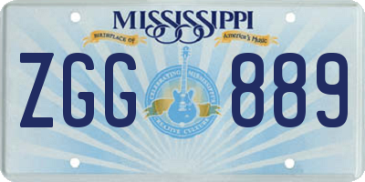 MS license plate ZGG889