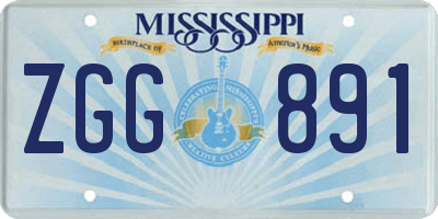 MS license plate ZGG891