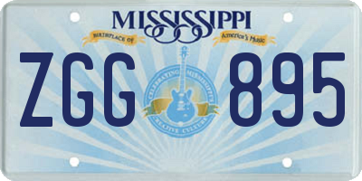 MS license plate ZGG895
