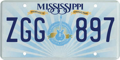 MS license plate ZGG897