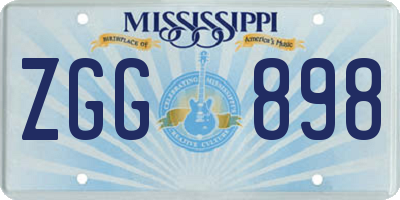 MS license plate ZGG898