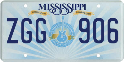 MS license plate ZGG906