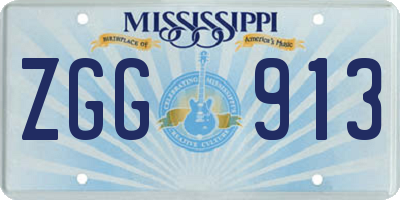 MS license plate ZGG913