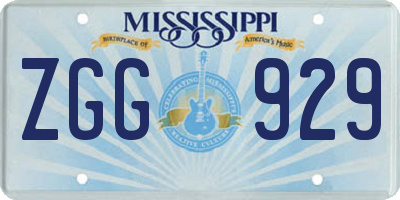 MS license plate ZGG929