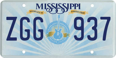 MS license plate ZGG937