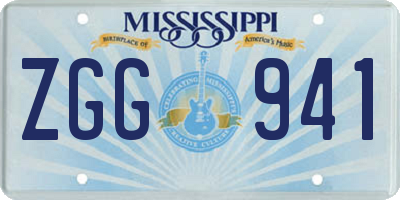 MS license plate ZGG941