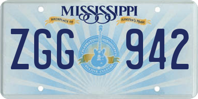 MS license plate ZGG942