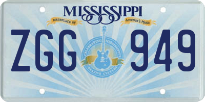 MS license plate ZGG949