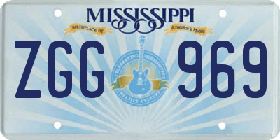 MS license plate ZGG969