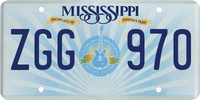 MS license plate ZGG970