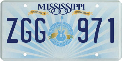 MS license plate ZGG971