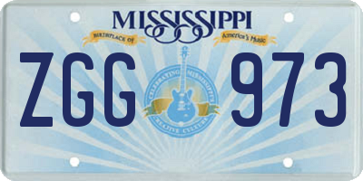 MS license plate ZGG973