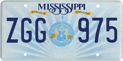 MS license plate ZGG975