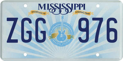 MS license plate ZGG976