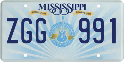 MS license plate ZGG991