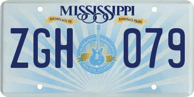 MS license plate ZGH079
