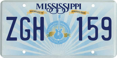 MS license plate ZGH159