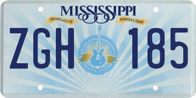 MS license plate ZGH185