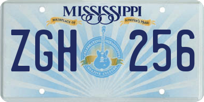 MS license plate ZGH256