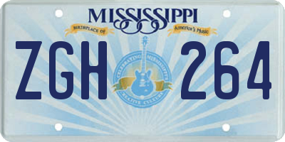 MS license plate ZGH264