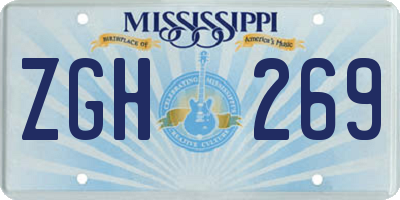 MS license plate ZGH269
