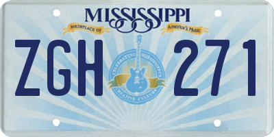 MS license plate ZGH271