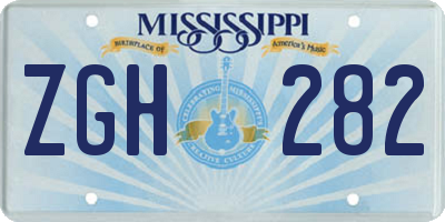 MS license plate ZGH282