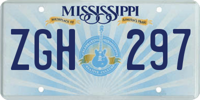 MS license plate ZGH297