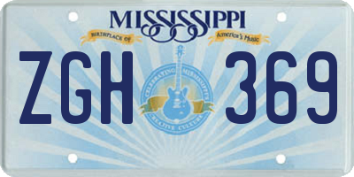 MS license plate ZGH369
