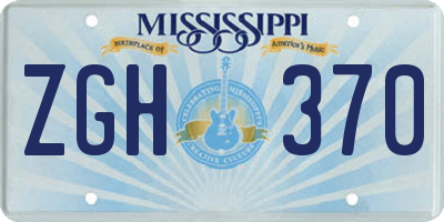MS license plate ZGH370