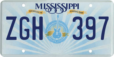 MS license plate ZGH397