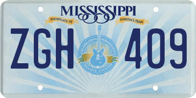 MS license plate ZGH409